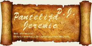 Pantelija Jeremić vizit kartica